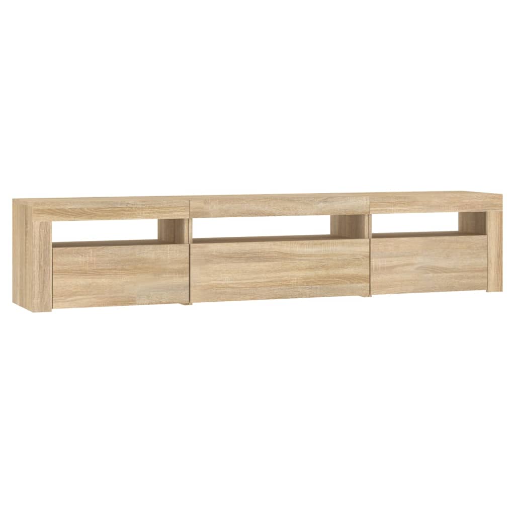 TV-Schrank mit LED-Leuchten Sonoma-Eiche 195x35x40 cm