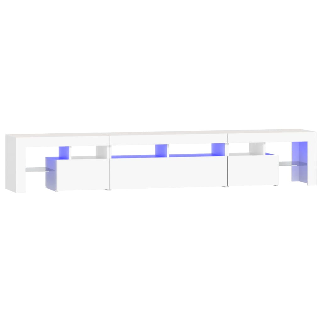 TV-Schrank mit LED-Leuchten Weiß 230x36,5x40 cm