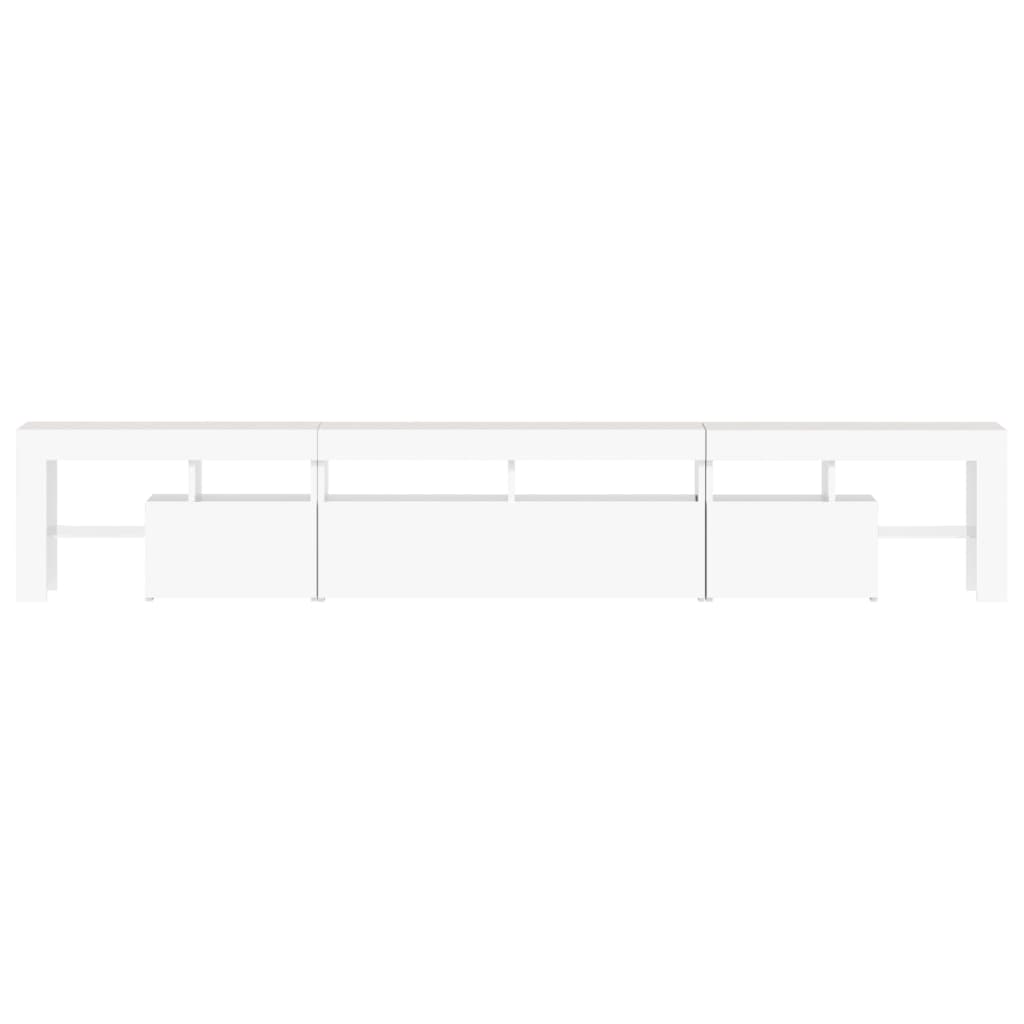 TV-Schrank mit LED-Leuchten Weiß 230x36,5x40 cm