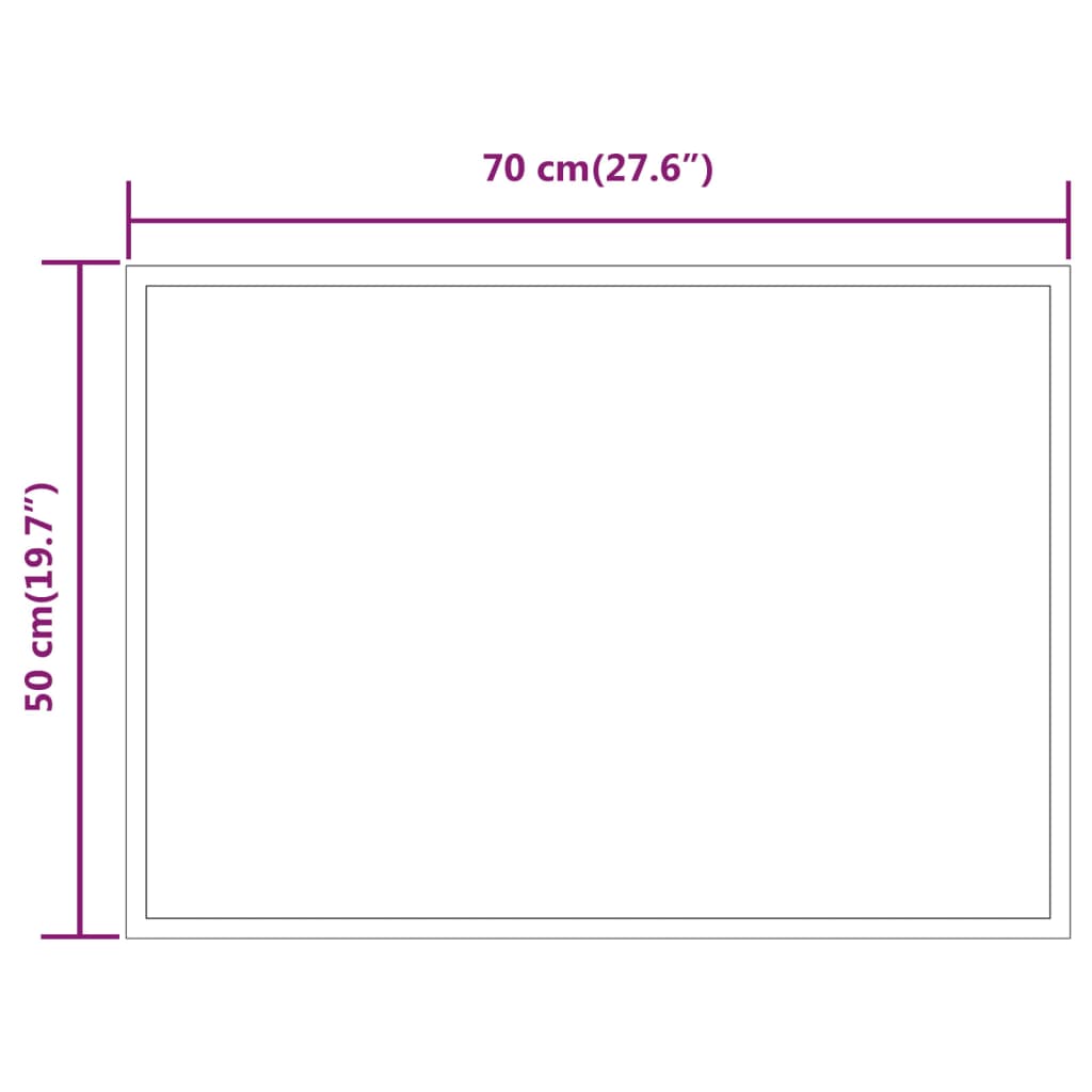 LED-Badspiegel 50x70 cm