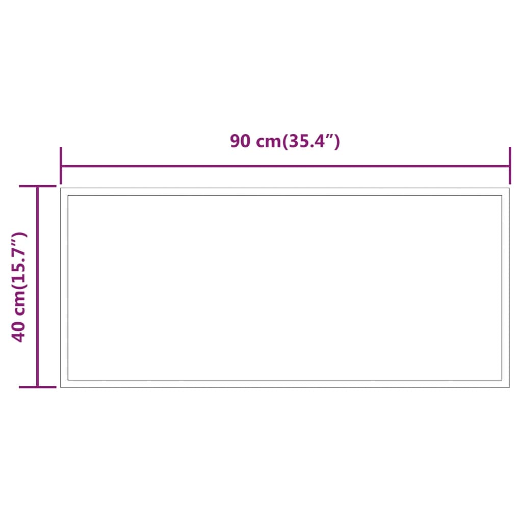 LED-Badspiegel 40x90 cm