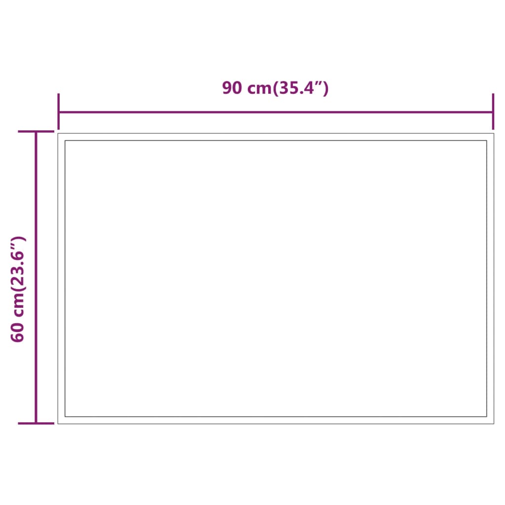 LED-Badspiegel 60x90 cm