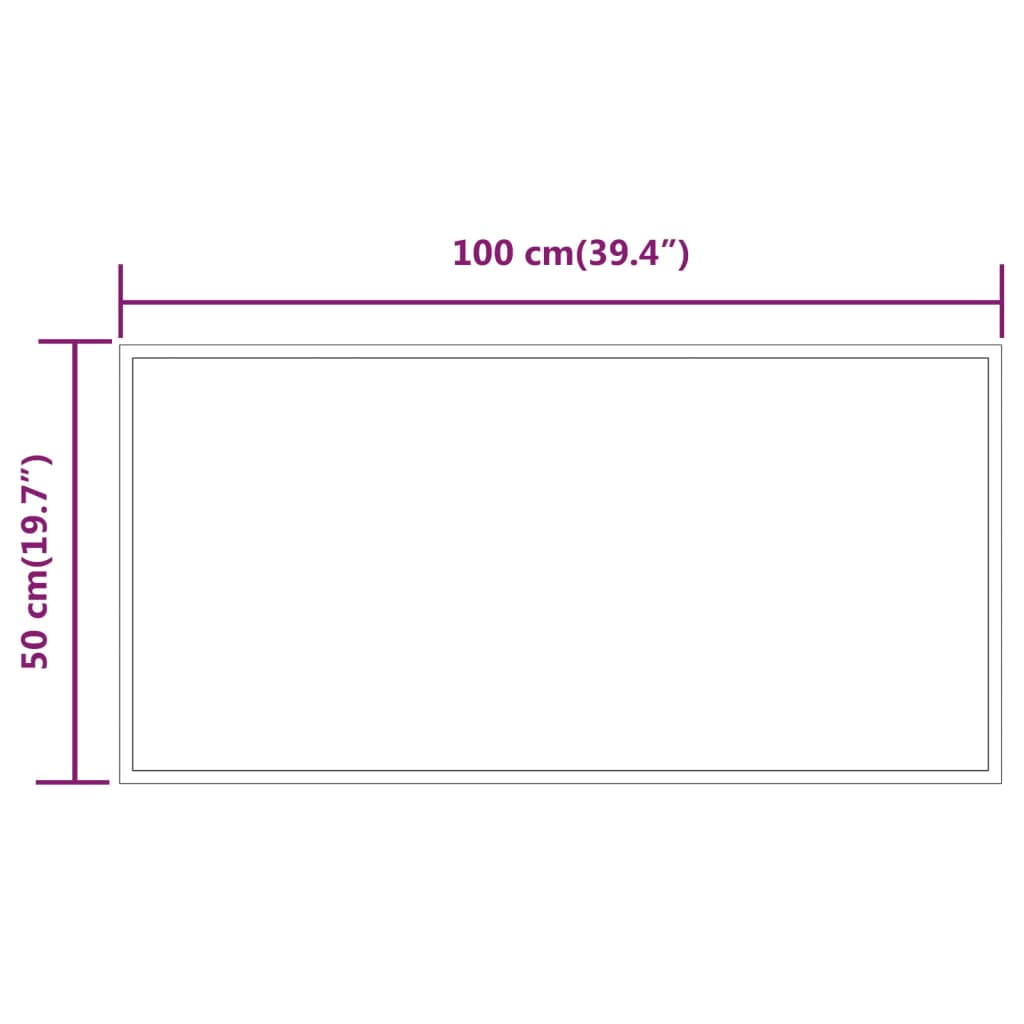 LED-Badspiegel 50x100 cm