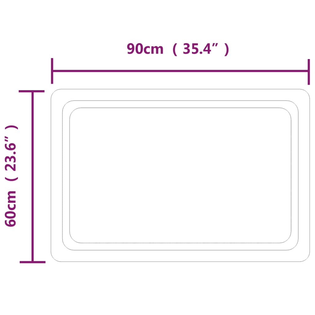 LED-Badspiegel 60x90 cm