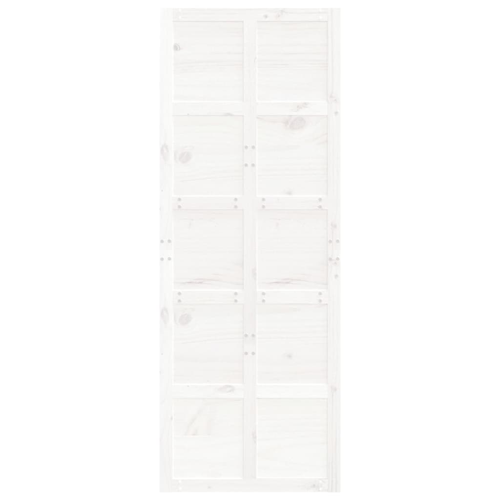 Scheunentür Weiß 80x1,8x214 cm Massivholz Kiefer