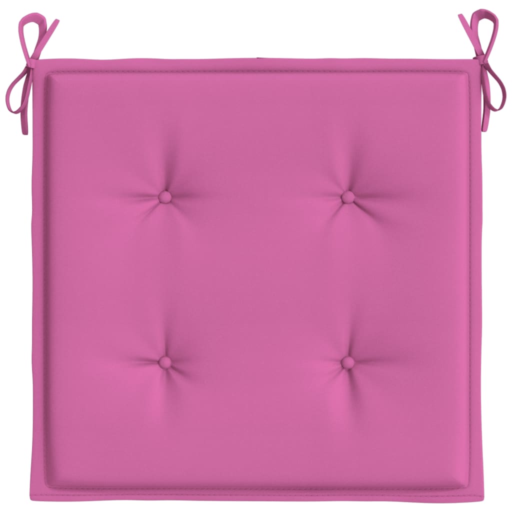 Gartenstuhl-Kissen 4 Stk. Rosa 40x40x3 cm Stoff