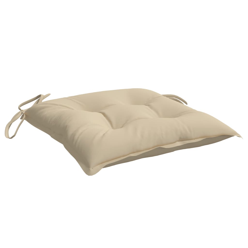 Stuhlkissen 2 Stk. Beige 40x40x7 cm Oxford-Gewebe