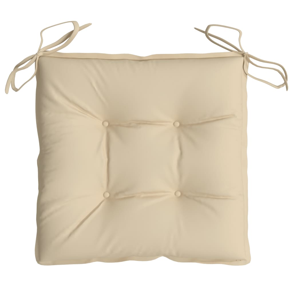 Stuhlkissen 2 Stk. Beige 40x40x7 cm Oxford-Gewebe