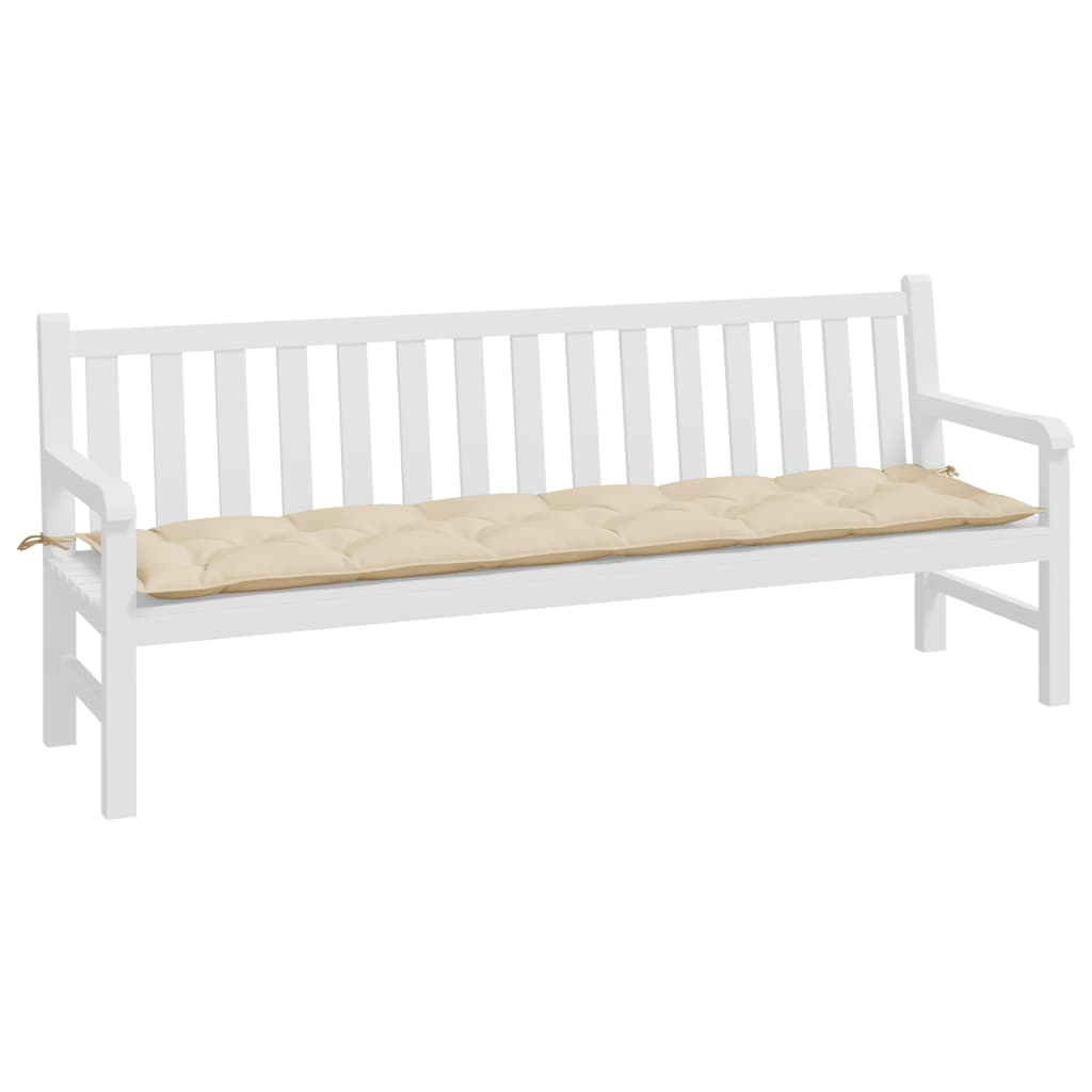 Gartenbank-Auflage Beige 200x50x7 cm Oxford-Gewebe