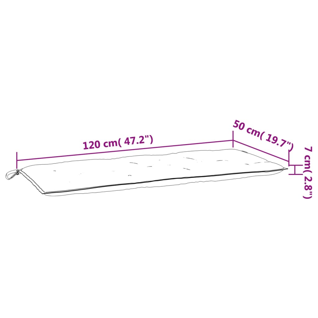 Gartenbank-Auflagen 2 Stk. Grün 120x50x7 cm Oxford-Gewebe