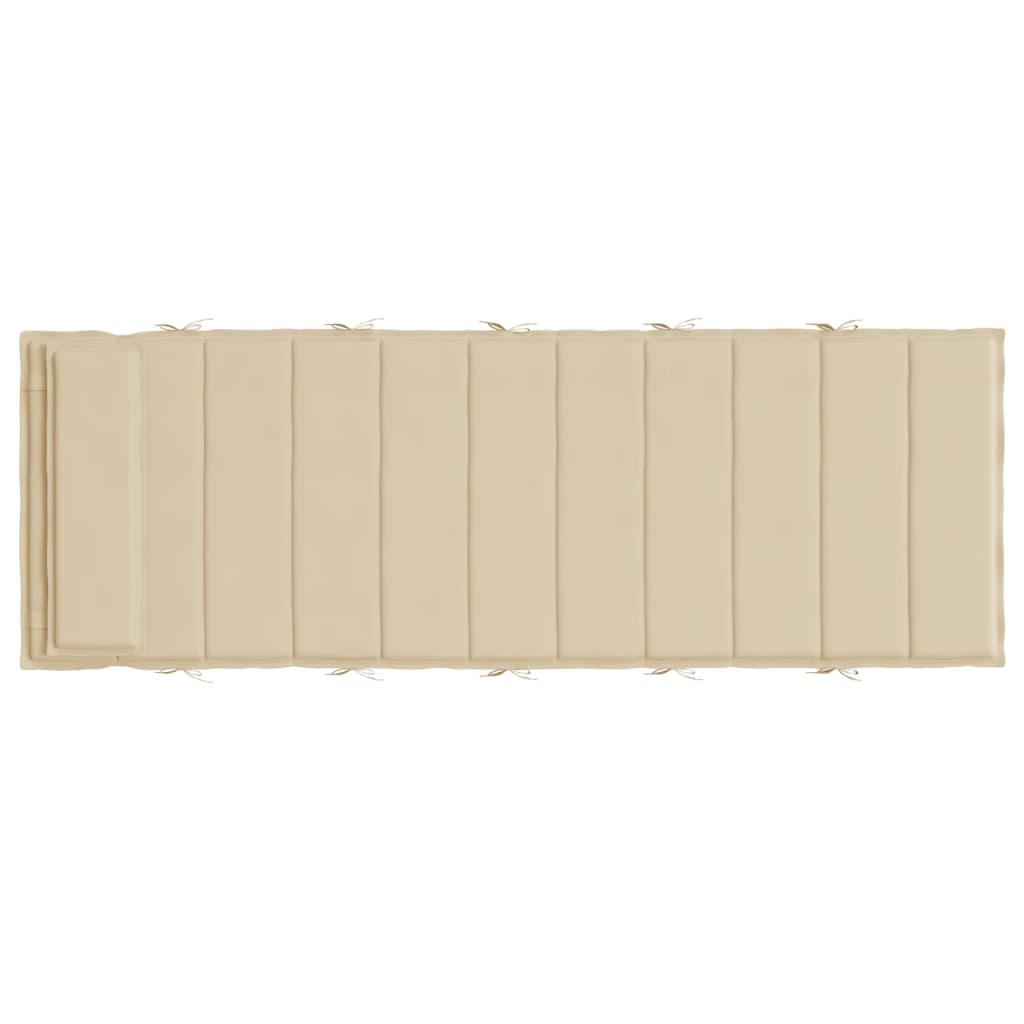 Sonnenliegen-Auflage Beige 180x60x3 cm Oxford-Gewebe