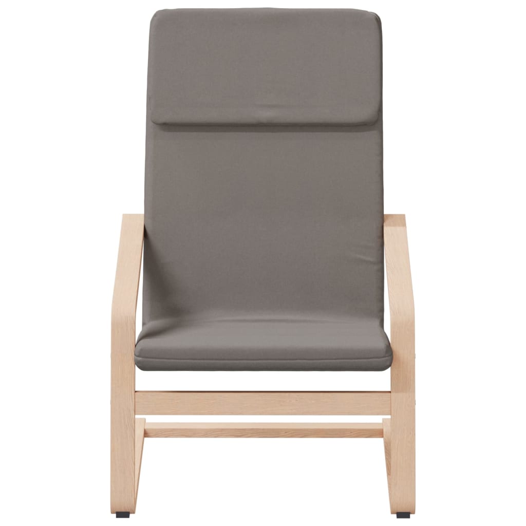 Relaxsessel mit Hocker Taupe Stoff