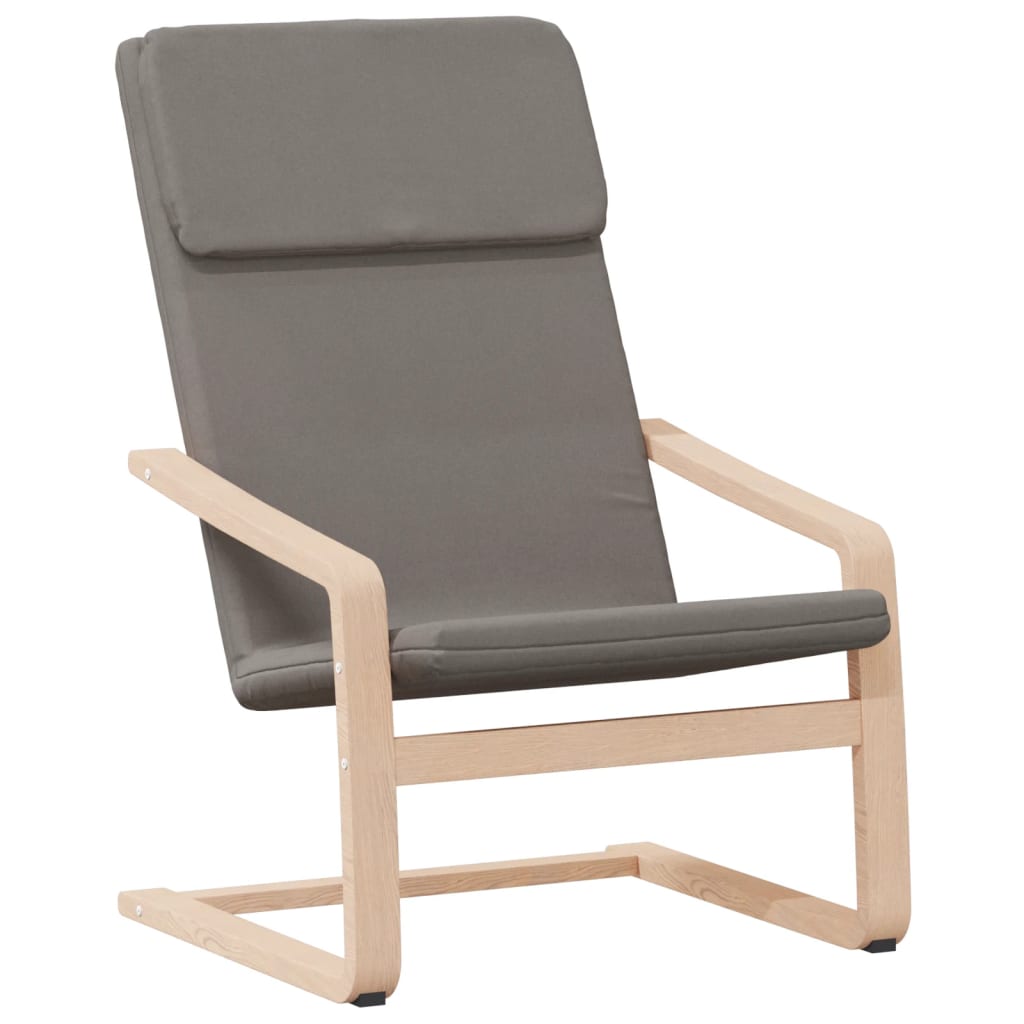 Relaxsessel mit Hocker Taupe Stoff