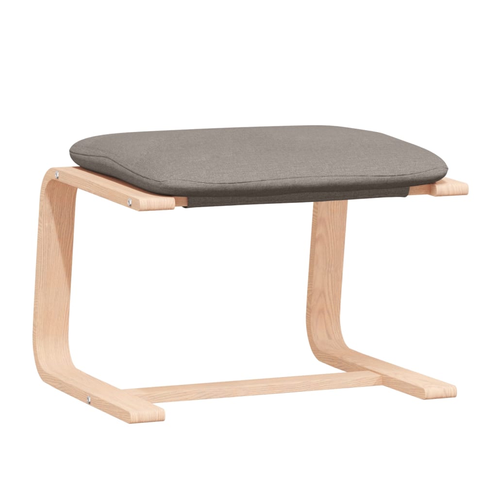 Relaxsessel mit Hocker Taupe Stoff