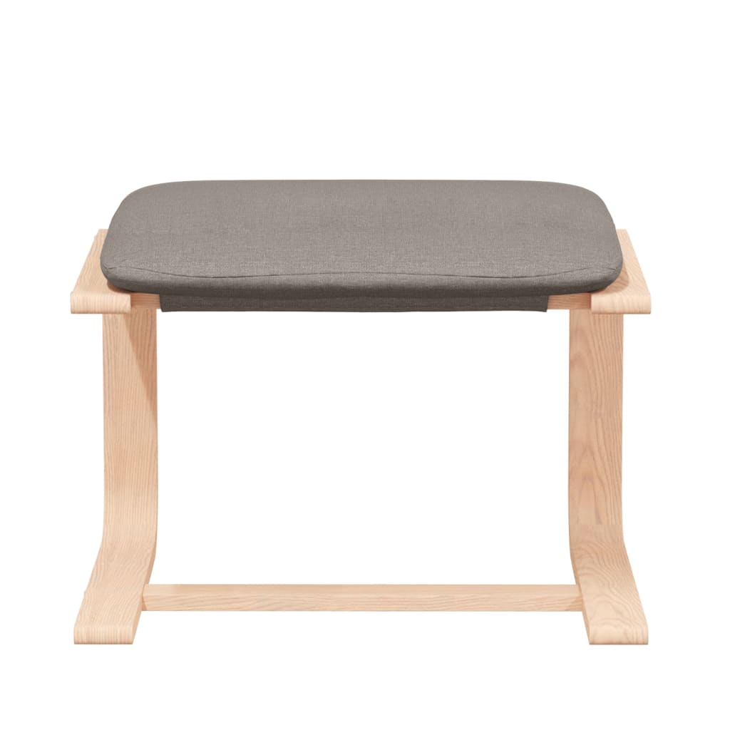 Relaxsessel mit Hocker Taupe Stoff