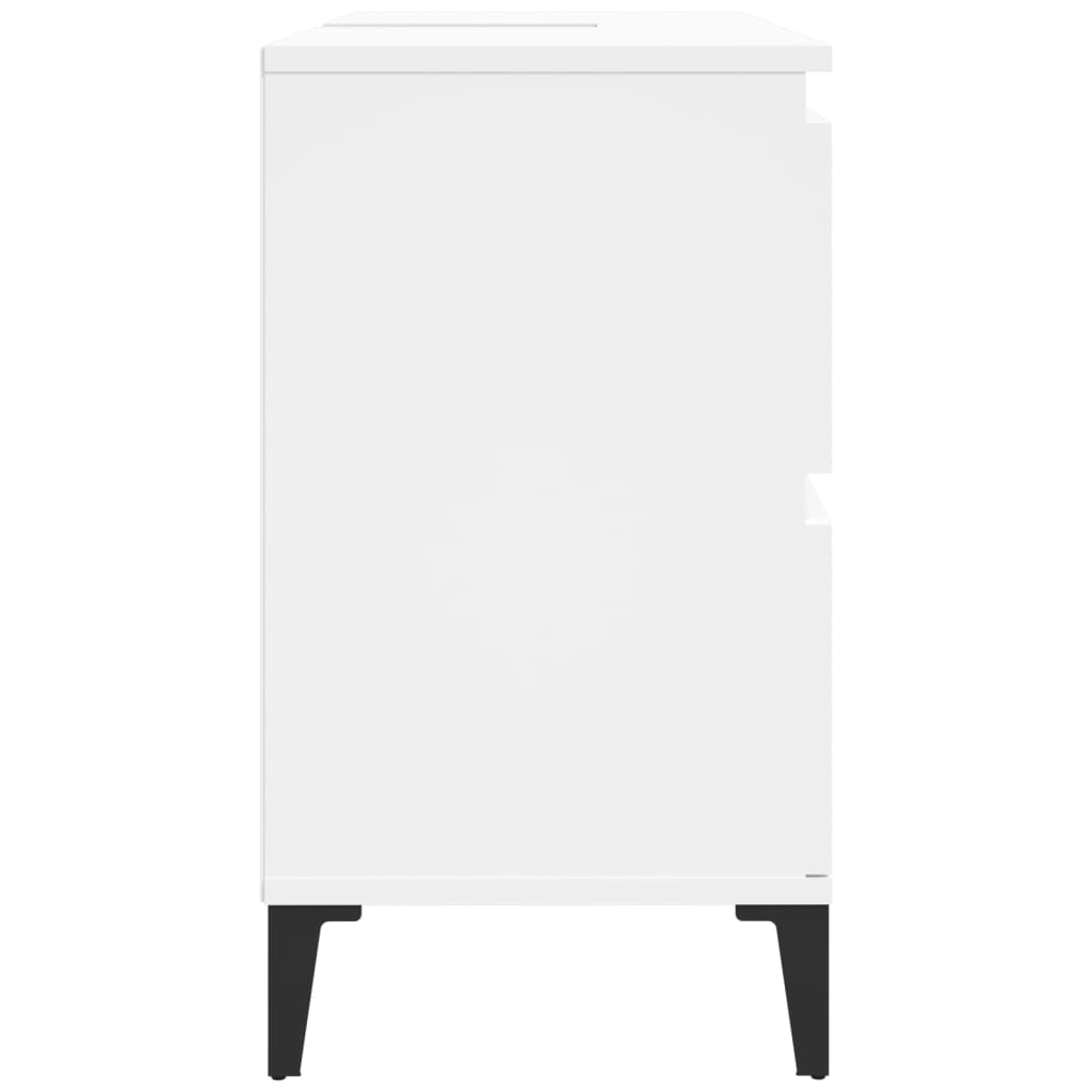 Waschbeckenunterschrank Weiß 80x33x60 cm Holzwerkstoff