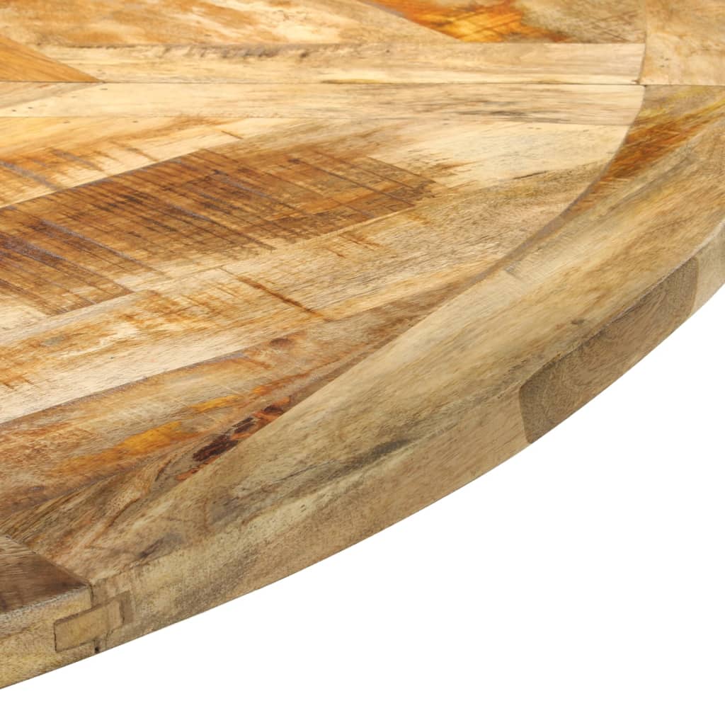 Esstisch Ø150x76 cm Massives Raues Mangoholz