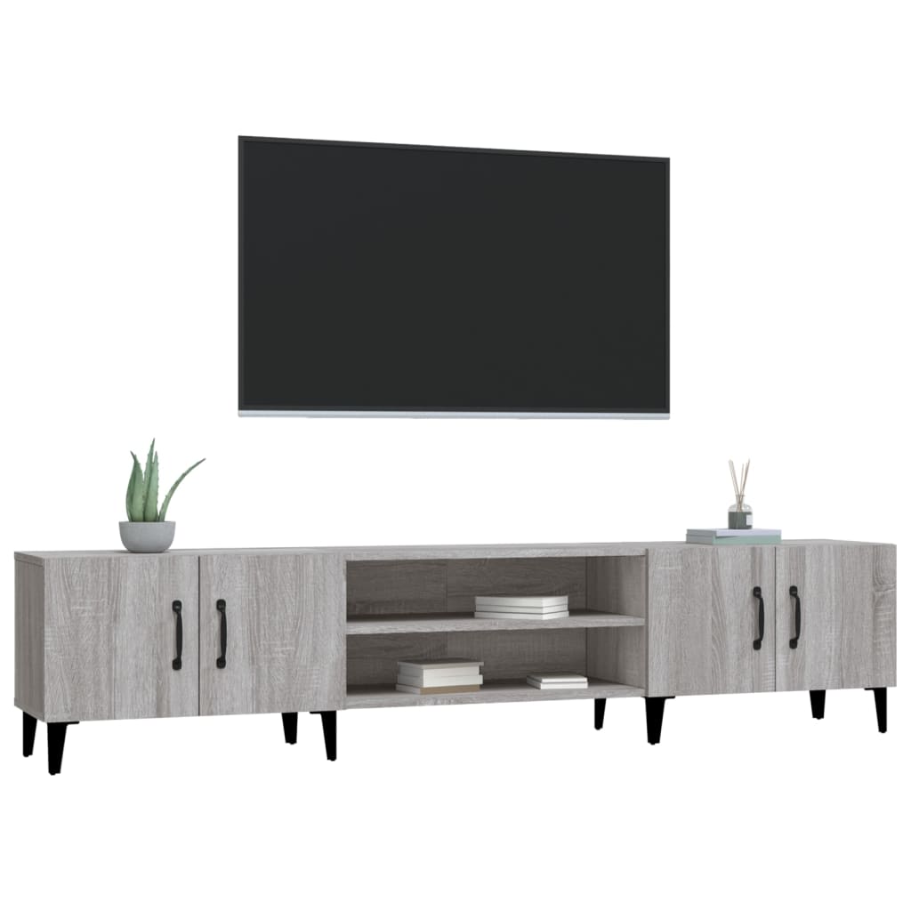 TV-Schrank Grau Sonoma 180x31,5x40 cm Holzwerkstoff