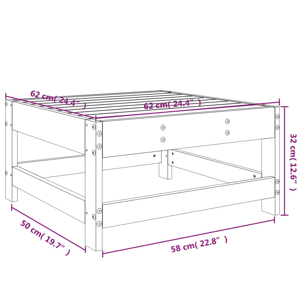 Gartenhocker Massivholz Douglasie