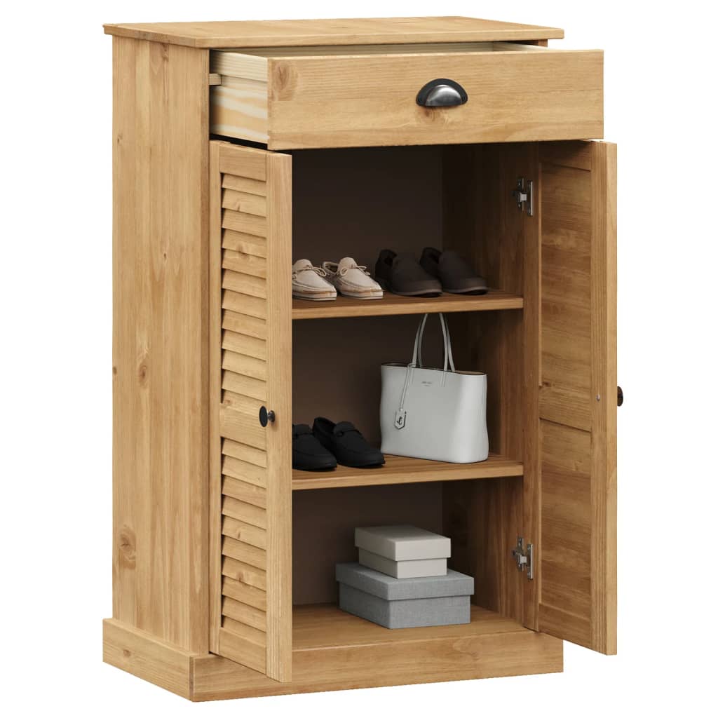 Schuhschrank VIGO 60x35x96 cm Massivholz Kiefer