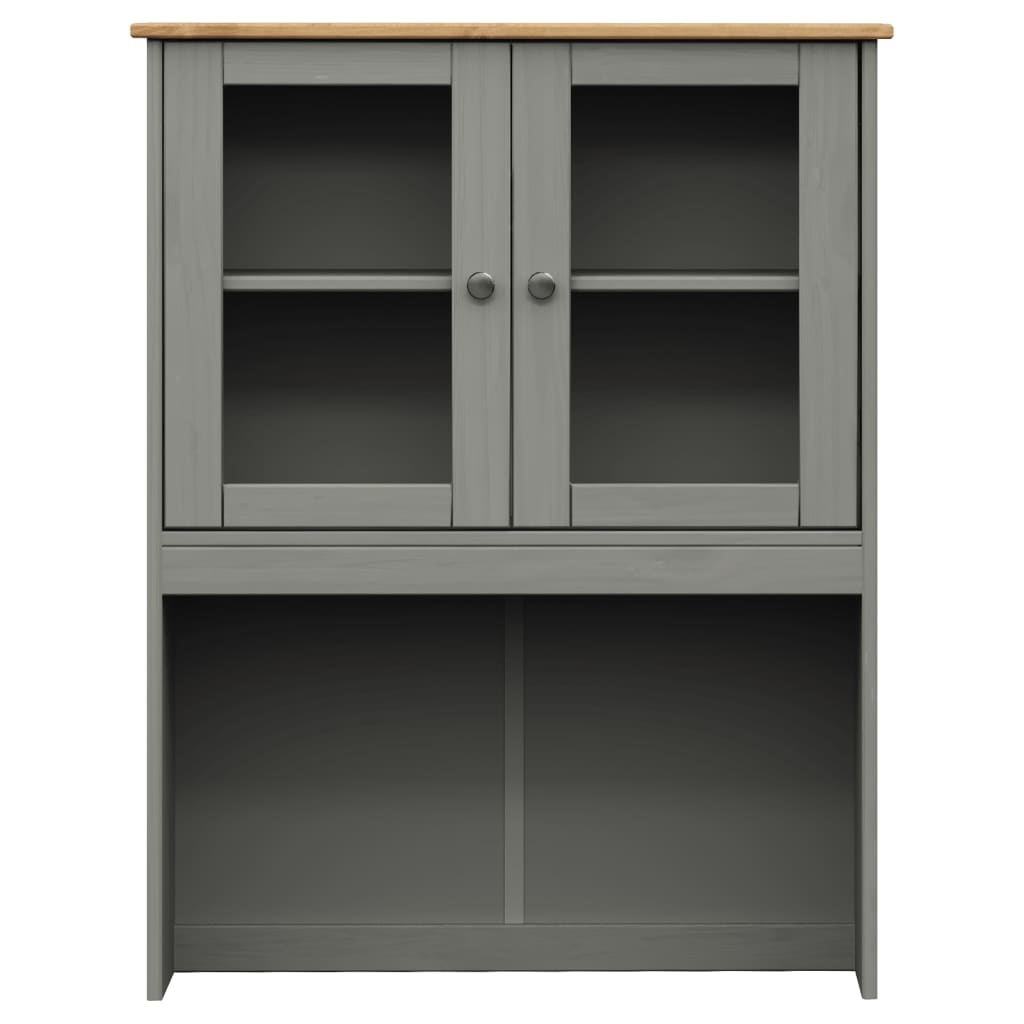 Sideboard-Aufsatz VIGO Grau 78x30x100 cm Massivholz Kiefer