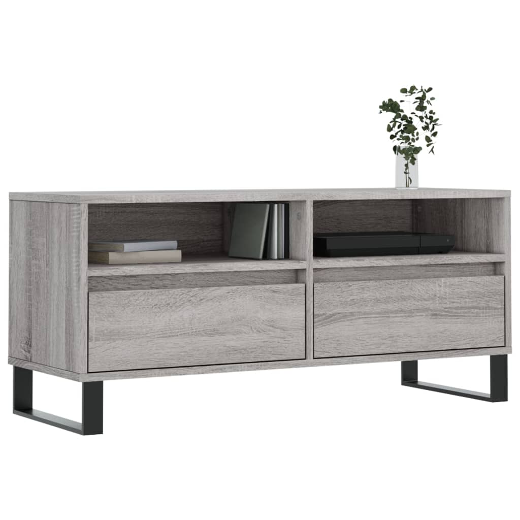 TV-Schrank Grau Sonoma 100x34,5x44,5 cm Holzwerkstoff