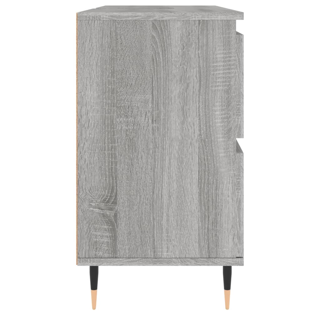 Badschrank Grau Sonoma 80x33x60 cm Holzwerkstoff
