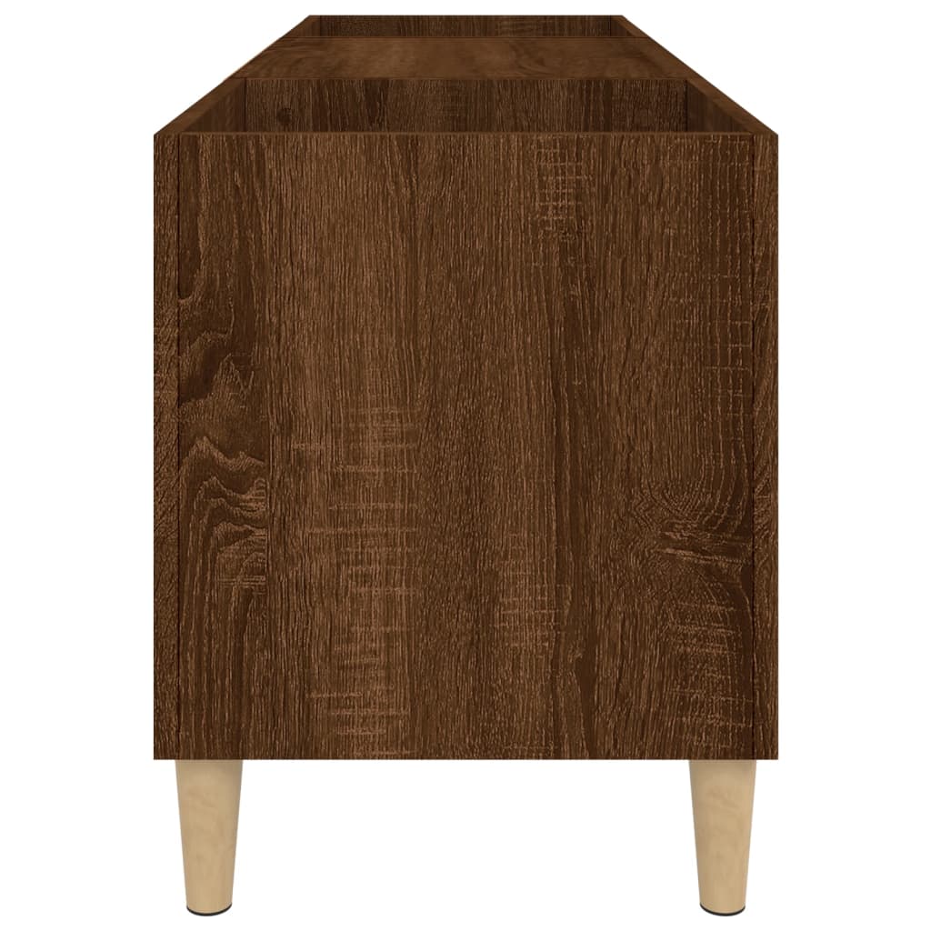 Plattenschrank Braun Eichen-Optik 121x38x48 cm Holzwerkstoff