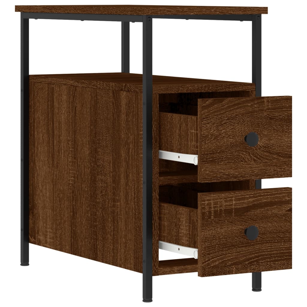 Nachttische 2 Stk. Braun Eichen-Optik 30x60x60 cm Holzwerkstoff