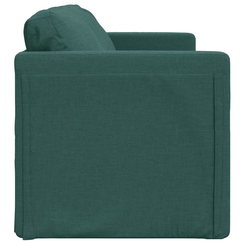 Bodensofa mit Schlaffunktion Dunkelgrün 112x174x55 cm Stoff