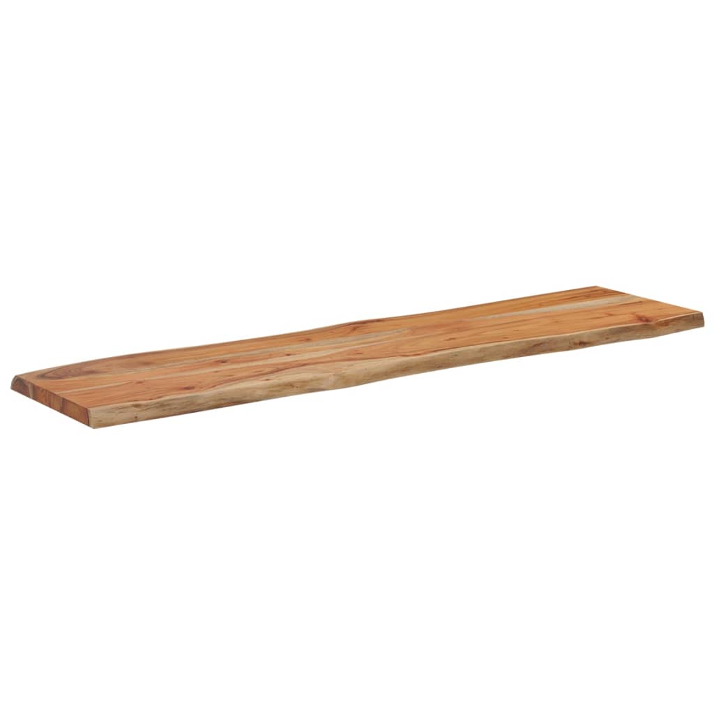 Tischplatte 140x40x2,5cm Rechteckig Massivholz Akazie Baumkante
