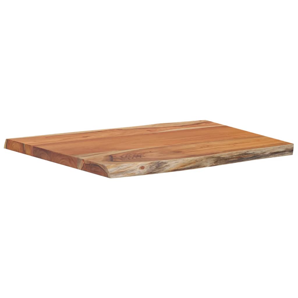 Tischplatte 70x60x2,5cm Rechteckig Massivholz Akazie Naturkante