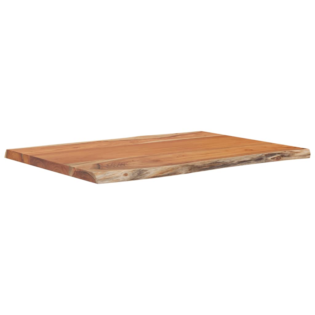 Tischplatte 80x60x2,5cm Rechteckig Massivholz Akazie Naturkante