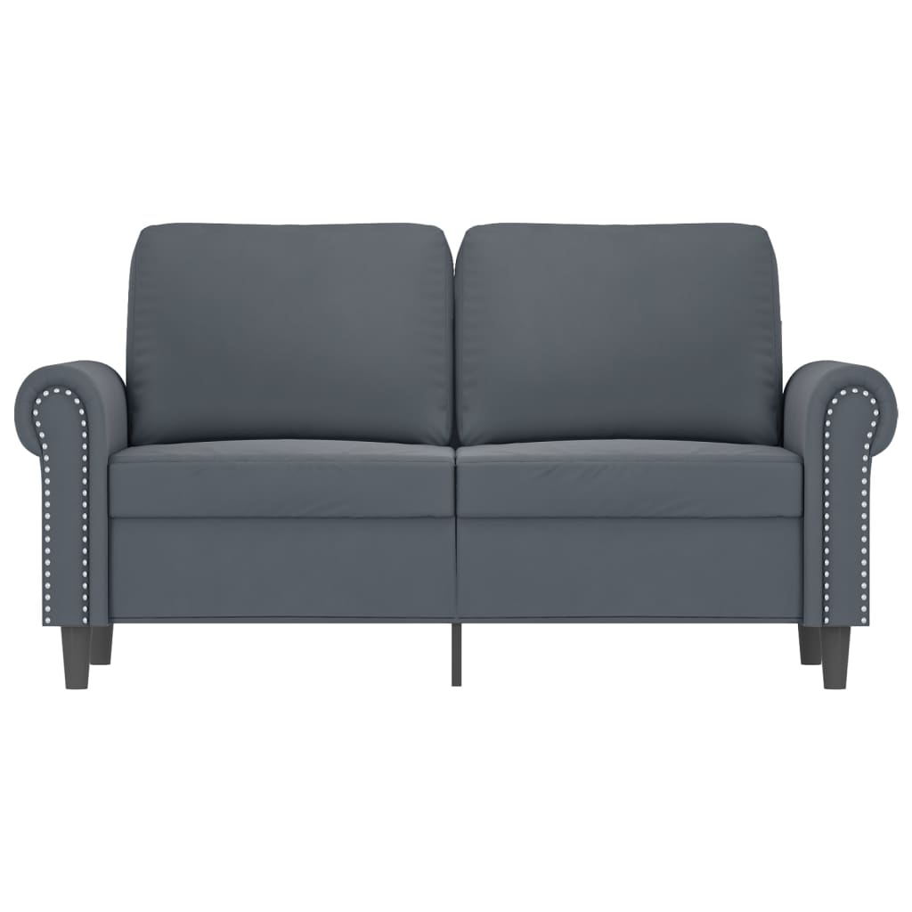 2-Sitzer-Sofa Dunkelgrau 120 cm Samt