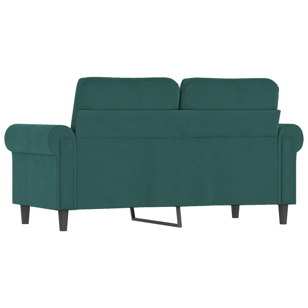 2-Sitzer-Sofa Dunkelgrün 120 cm Samt