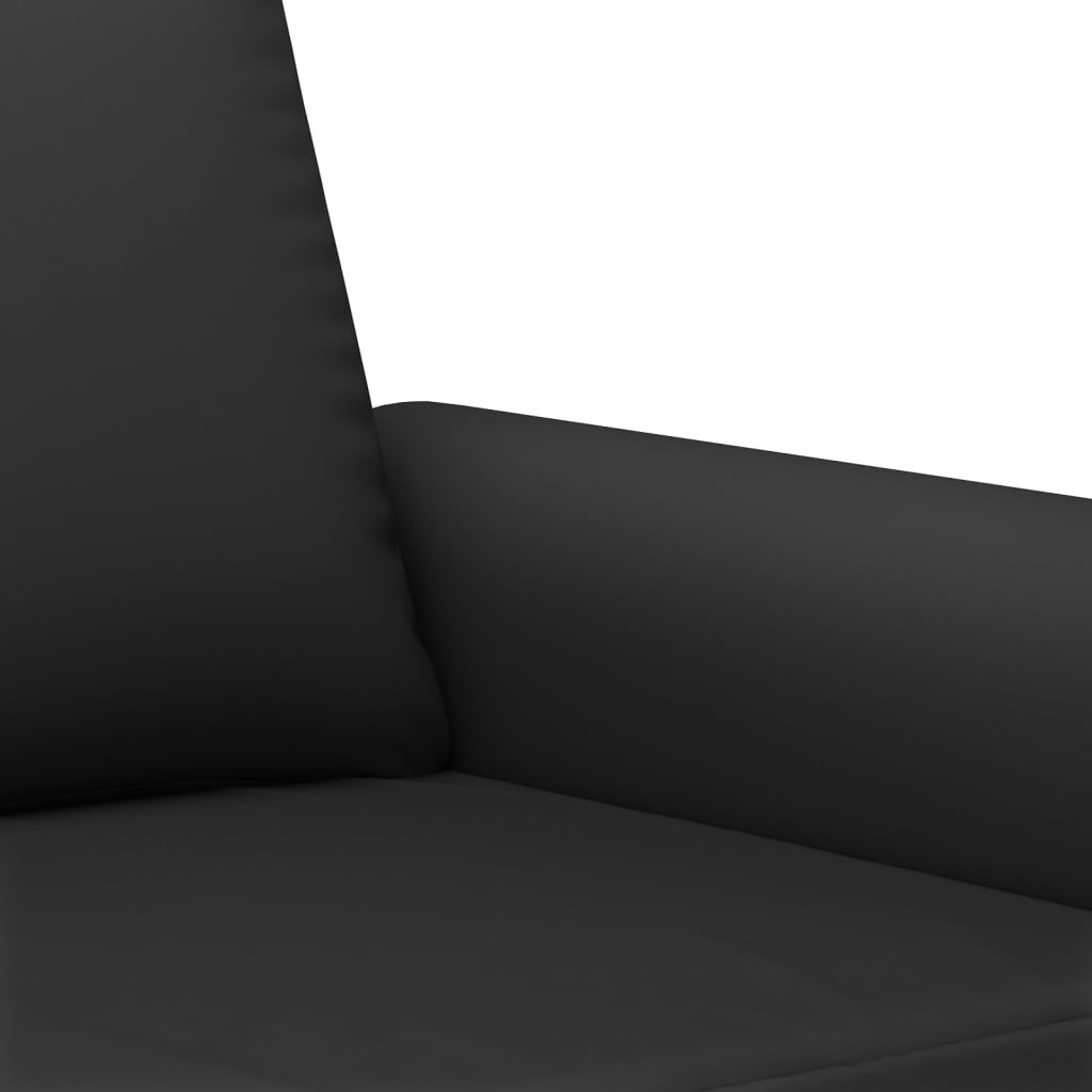 2-Sitzer-Sofa Schwarz 120 cm Samt