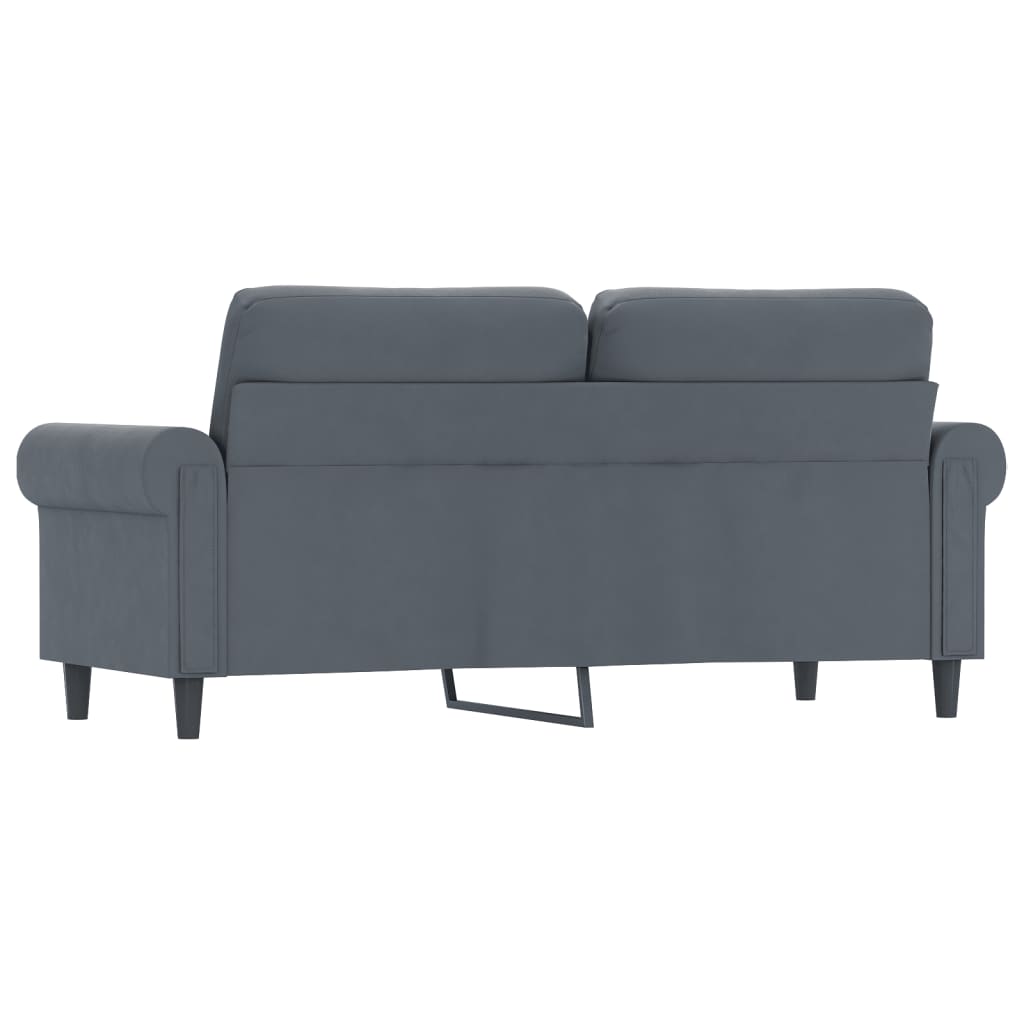 2-Sitzer-Sofa Dunkelgrau 140 cm Samt