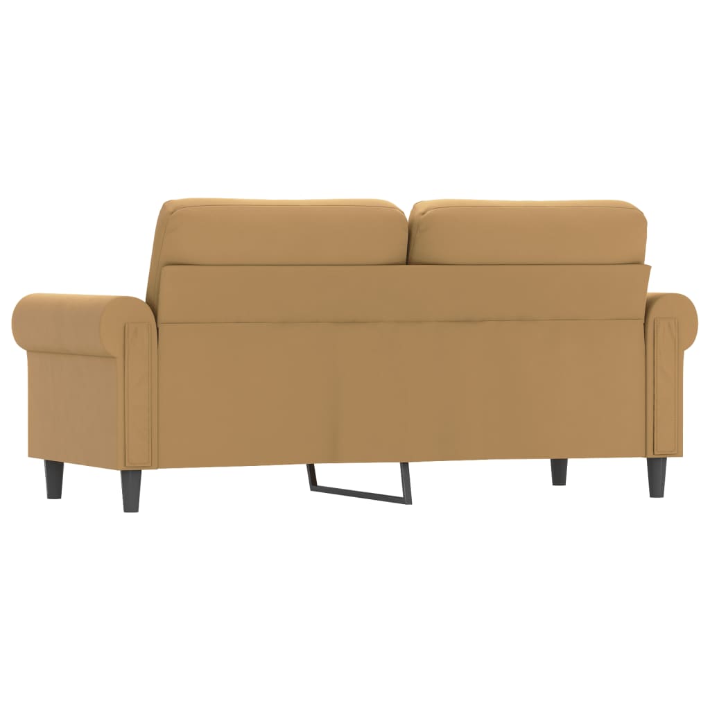 2-Sitzer-Sofa Braun 140 cm Samt