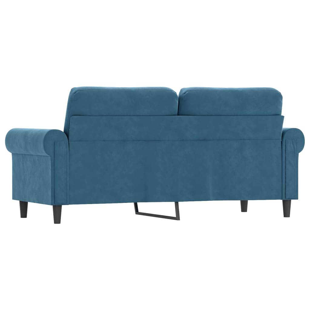 2-Sitzer-Sofa Blau 140 cm Samt