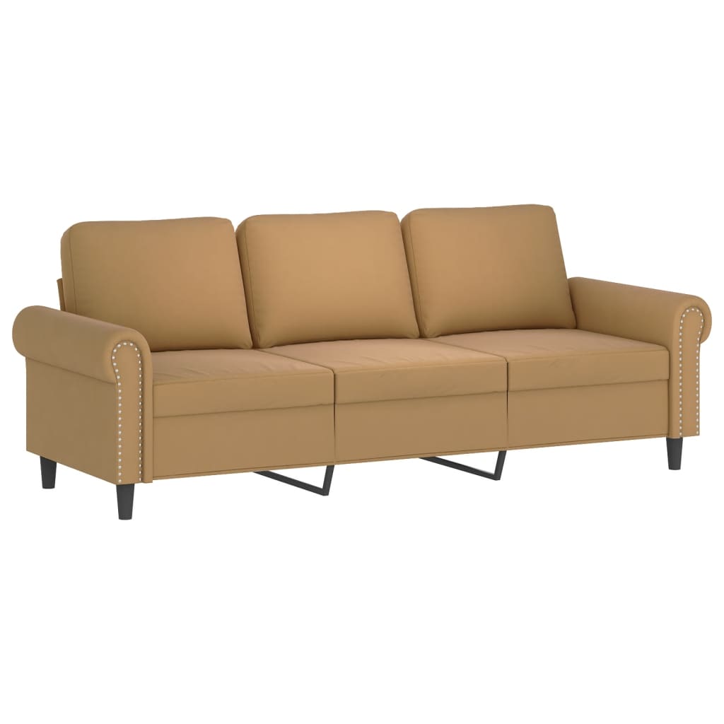 3-Sitzer-Sofa Braun 180 cm Samt