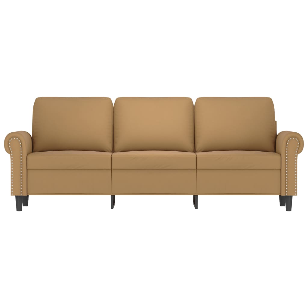 3-Sitzer-Sofa Braun 180 cm Samt