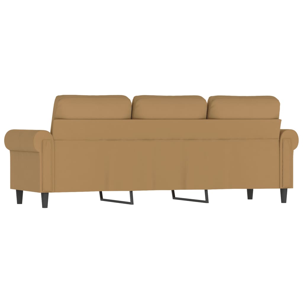 3-Sitzer-Sofa Braun 180 cm Samt