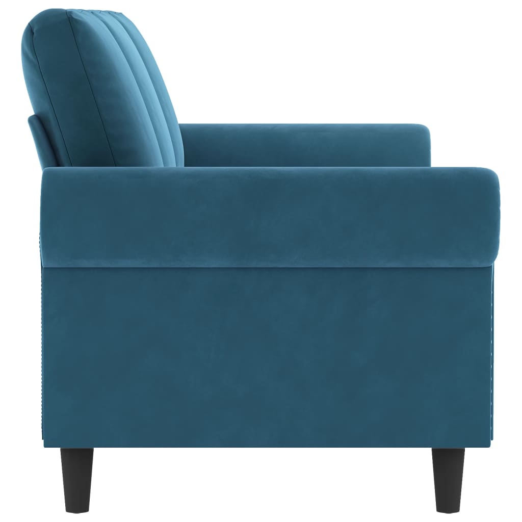 3-Sitzer-Sofa Blau 180 cm Samt