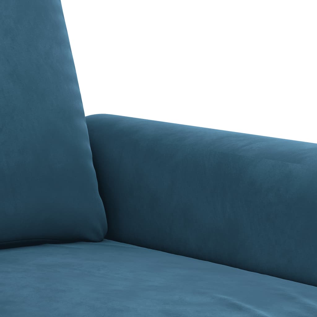 3-Sitzer-Sofa Blau 180 cm Samt