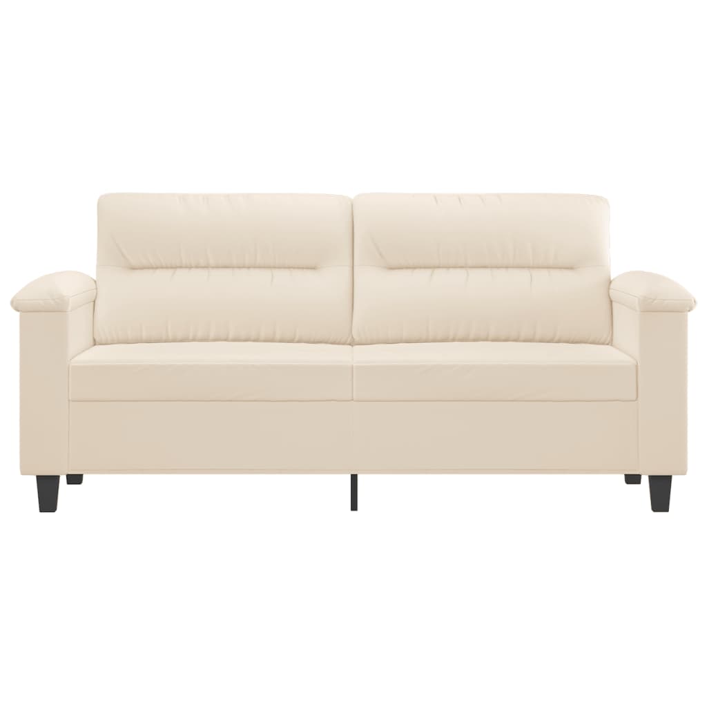 2-Sitzer-Sofa Beige 140 cm Mikrofasergewebe