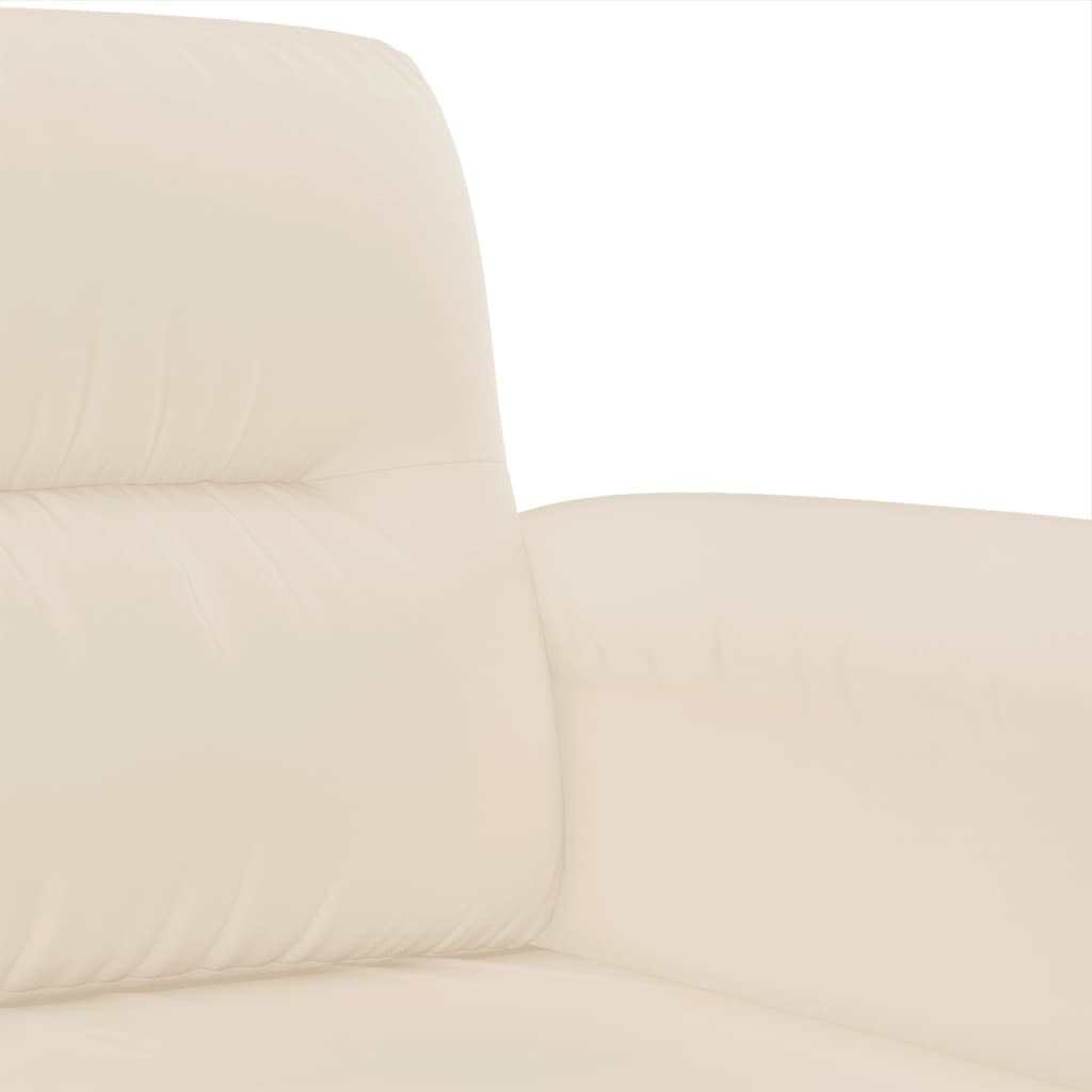 2-Sitzer-Sofa Beige 140 cm Mikrofasergewebe