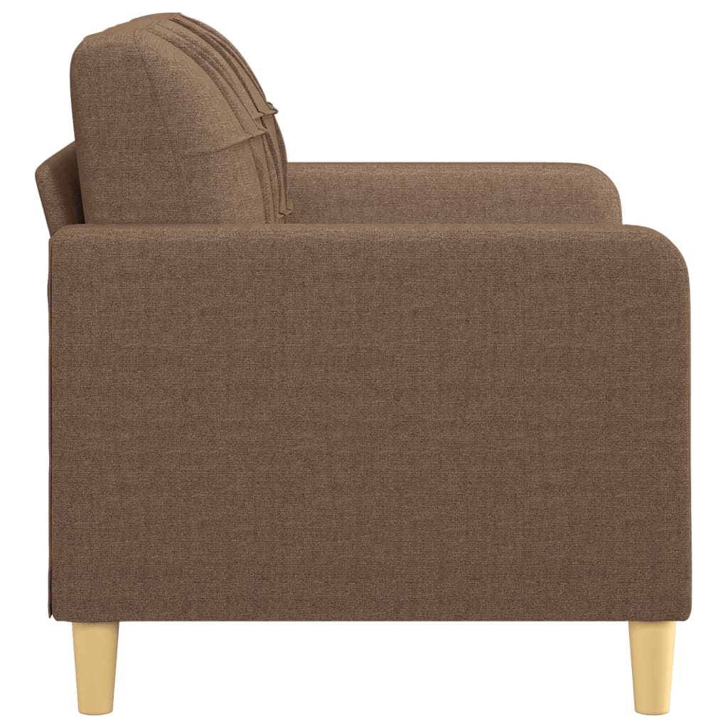 2-Sitzer-Sofa Braun 120 cm Stoff