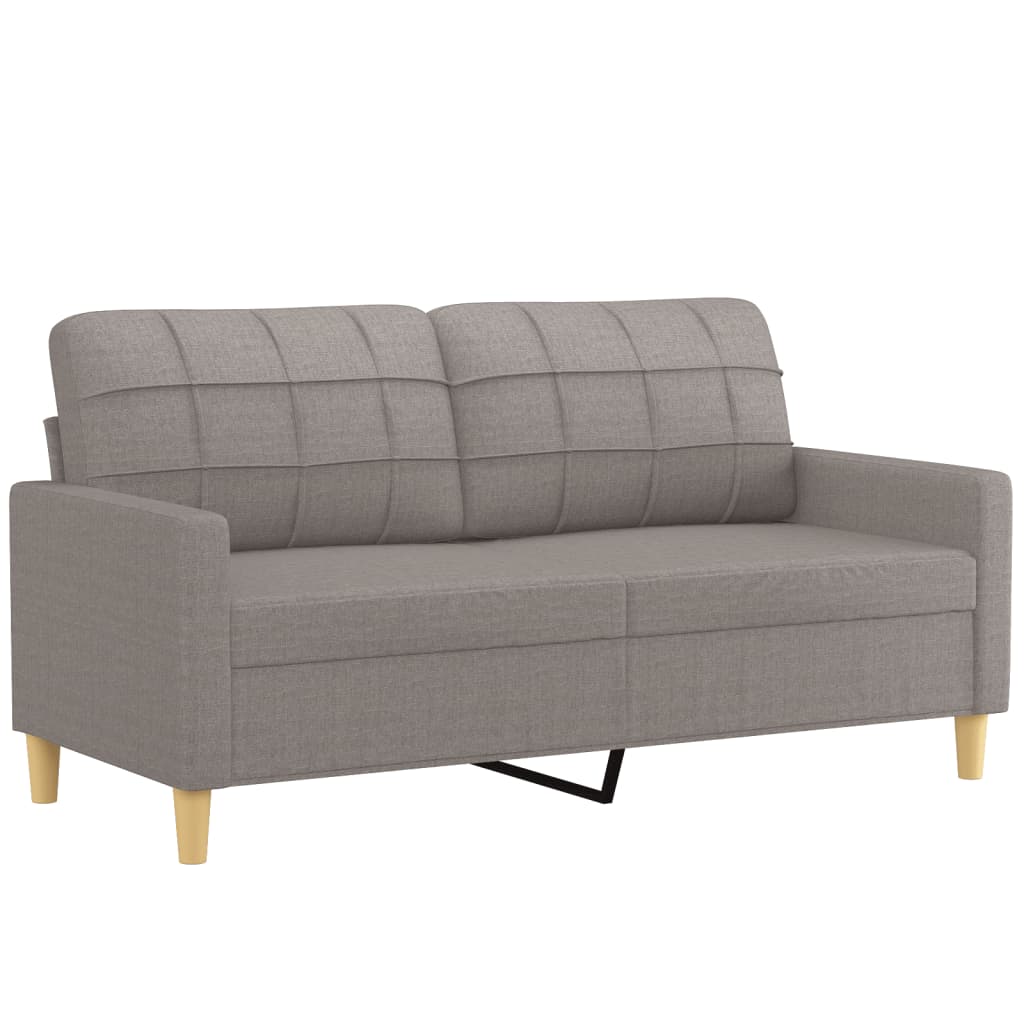 2-Sitzer-Sofa Taupe 140 cm Stoff