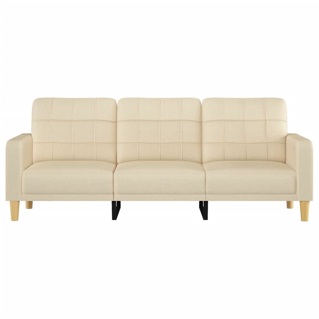 3-Sitzer-Sofa Creme 180 cm Stoff