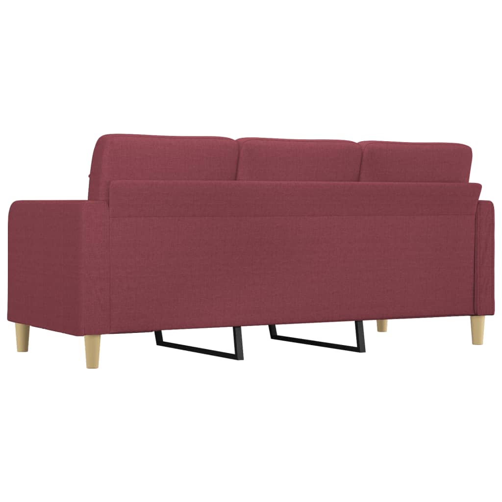 3-Sitzer-Sofa Weinrot 180 cm Stoff